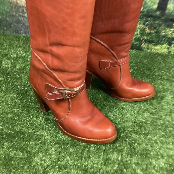 Vintage Zodiac Heeled Leather Boots 7.5 w/box - Picture 10 of 16
